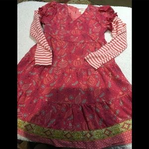 Girls Matilda Jane Moments with you Happy Holly Daze Dress size 10 NWT